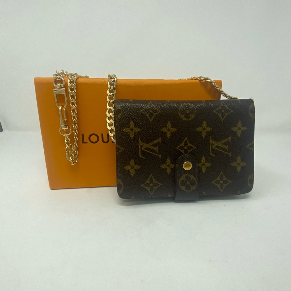 LOUIS VUITTON Logo Porte Papier Zip Bifold Wallet Monogram Brown Serial #SP0929 - Picture 1 of 12